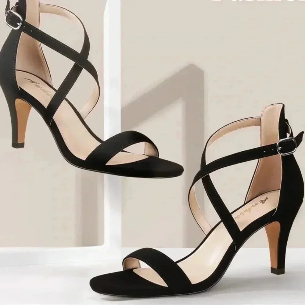 Black Strappy Heels